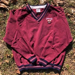 Vintage Harvard V-Neck Sweater